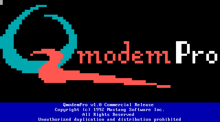 Qmodem Pro 1.0 - Splash